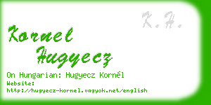 kornel hugyecz business card